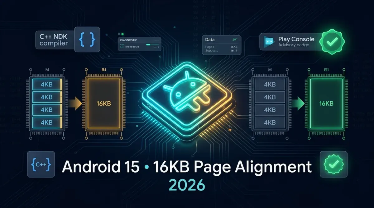Android 15 16KB Page Size Migration Guide (2026): Fixing Native Library Crashes, ELF Alignment & Play Store Compliance